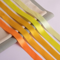 Набор атласных лент, 5 шт, размер 1 ленты: 20 мм &times; 23 &plusmn; 1 м, цвет жёлтый спектр