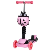 Самокат 5 в 1 GRAFFITI, колёса световые PU 120/80 мм