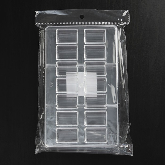 Форма для конфет и шоколада &laquo;Шоколатье&raquo;, 20&times;12&times;2,5 см, 14 ячеек 3,3&times;2,1&times;1,5 см, цвет прозрачный