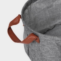 Корзина для хранения с ручками овальная Доляна My Basket, 20&times;30&times;13, цвет серый