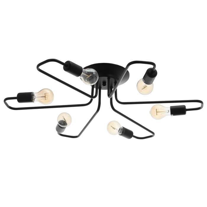 Люстра "Клауд" 6х40Вт E27 черный 82х82х16 см BayerLux