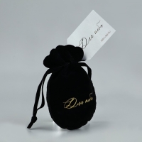 Мешок замшевый  &laquo;Для тебя&raquo;, черный, тиснение, 9 &times; 12 см