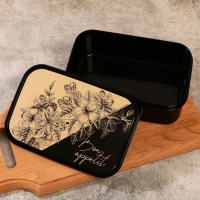 Ланч-бокс прямоугольный FoodVibes &laquo;Bon apetitte&raquo;, 1200 мл