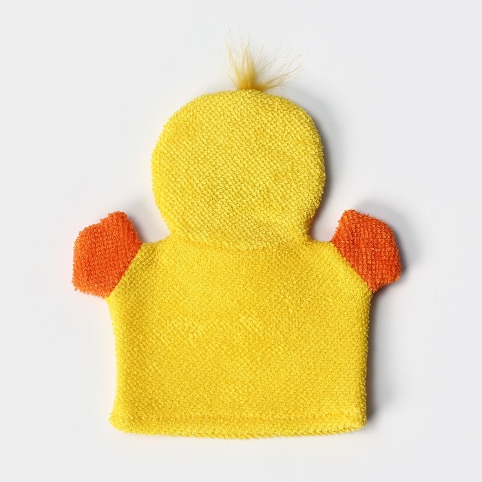 Мочалка - варежка детская для купания Доляна &laquo;Уточка&raquo;, 21 см