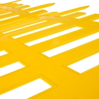 Ограждение декоративное, 35 &times; 210 см, 5 секций, пластик, жёлтое, RENESSANS, Greengo