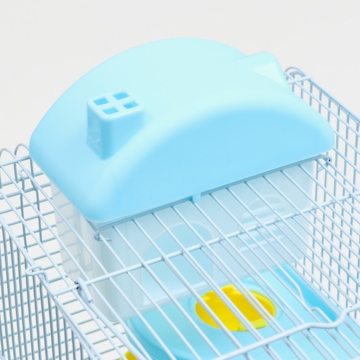 Клетка для мелких грызунов Клетка для мелких грызунов "Пижон", с наполнением, 27 х 21 х 40 см, голубая