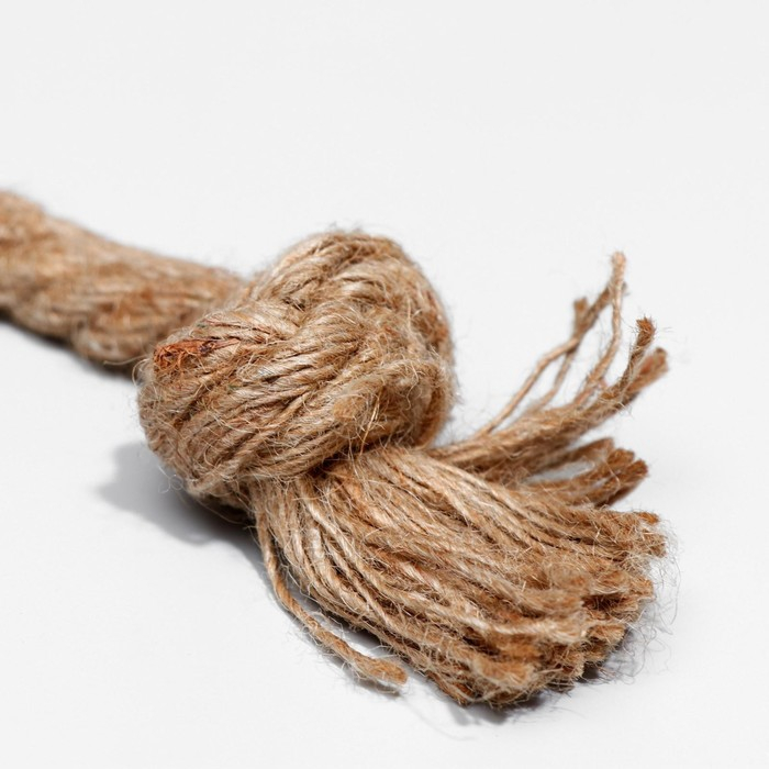 Игрушка мягкая для собак Игрушка мягкая для собак "Пёс" с пищалкой и канатом, 39 х 11 см, коричневая