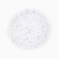 Выпускной. Бант для волос на резинке, белый, 11 см, Минни Маус