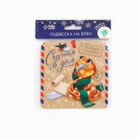 Ёлочная игрушка новогодняя светящаяся &laquo;Счастья в дом&raquo;, на Новый год, 12 х 12 см