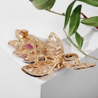 Брошь &laquo;Букетик&raquo;, цветная в золоте