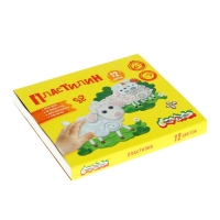 Пластилин 12 цветов 180 г &laquo;Каляка-Маляка&raquo;, со стеком