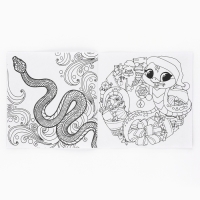 Раскраска антистресс на новый год. Альбом для вдохновения &laquo;Загадай желание&raquo;, 19 страниц, символ года 2025