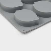 Форма для выпечки и муссовых десертов KONFINETTA &laquo;Лимон&raquo;, силикон, 8 ячеек (5,2&times;4,2 см) 30&times;17,4&times;2,3 см, серая