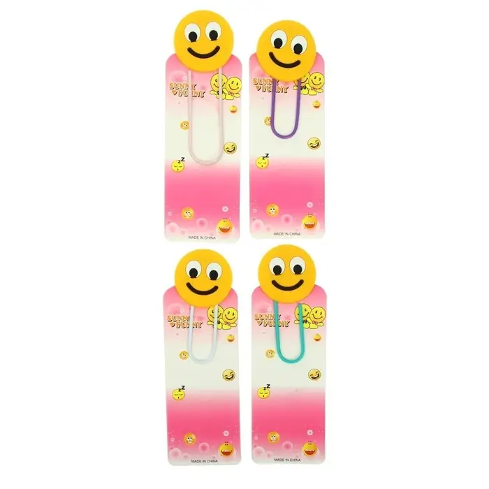 Закладка-скрепка большая &laquo;Смайл&raquo;, 11 см