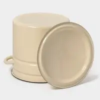 Кастр.цил.борт. 12л (слоновая)Без декора