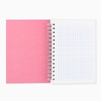 Записная книжка А6, 100 листов, в клетку "Розовый"