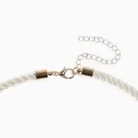 Кулон на жгуте текстильном "Морская звезда", цвет бело-золотой