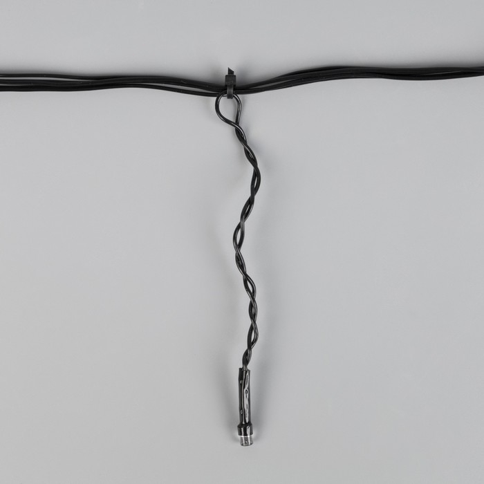 Гирлянда &laquo;Бахрома&raquo; 1.8 &times; 0.5 м, IP20, тёмная нить, 48 LED, свечение мульти, 8 режимов, 220 В