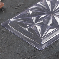 Форма для шоколада &laquo;Цветы&raquo;, пластик, 20,5&times;10,5&times;1,5 см, прозрачная