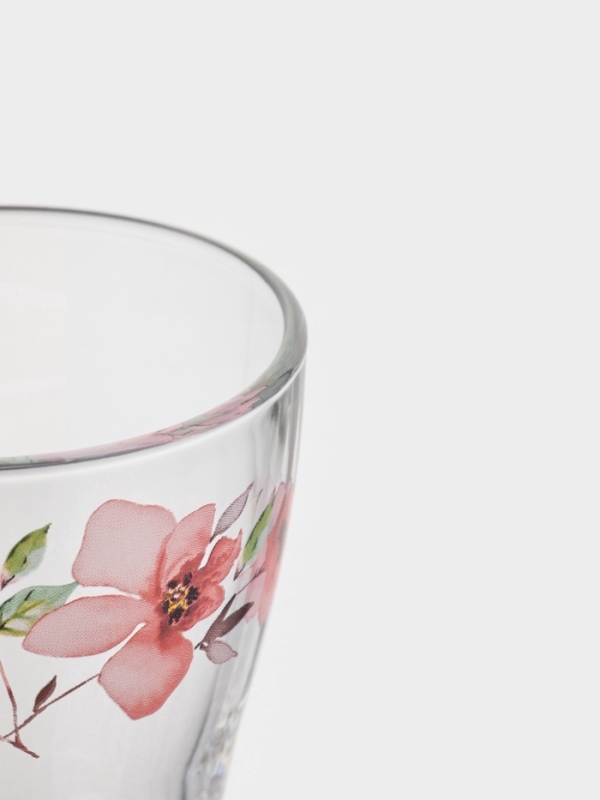 Кружка стеклянная &laquo;Акварельные цветы&raquo;, 250 мл, рисунок МИКС
