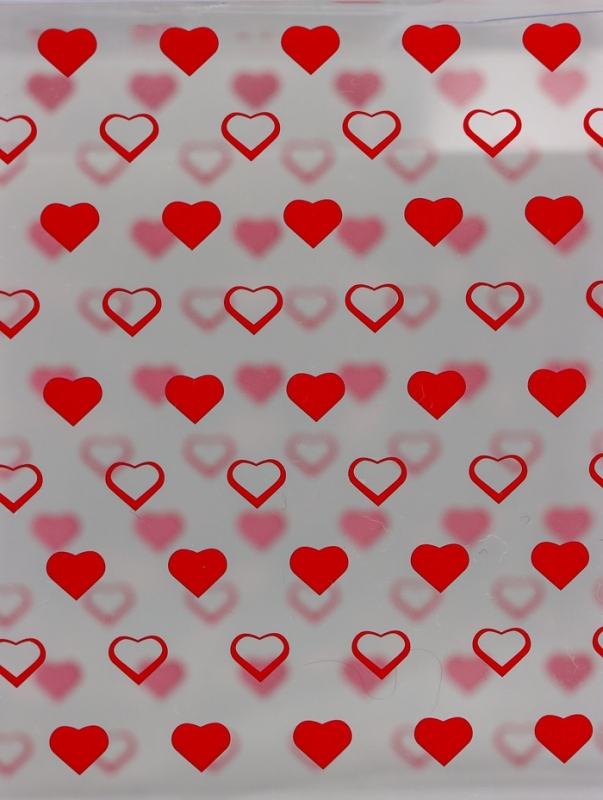 Складная коробка из PVC "Сердечки", 11 x 11 x 11 см 5шт