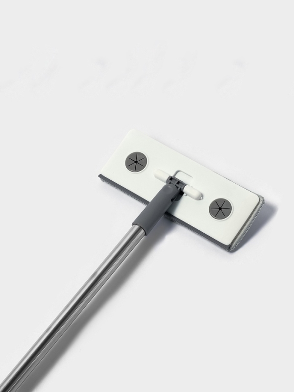 Швабра для стен и окон, со сгоном, стальная ручка, 2 насадки микроф 20х8х85 см