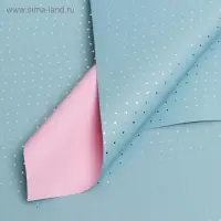 Плёнка матовая &laquo;Серебристый горох&raquo; розовый, голубой, 0.58&times;0.58 м