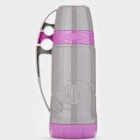 Термос 1 л, со стеклянной колбой, 11х31см, фиолетовый