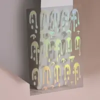 Наклейки для ногтей &laquo;Мороженое&raquo;, голографические, белые