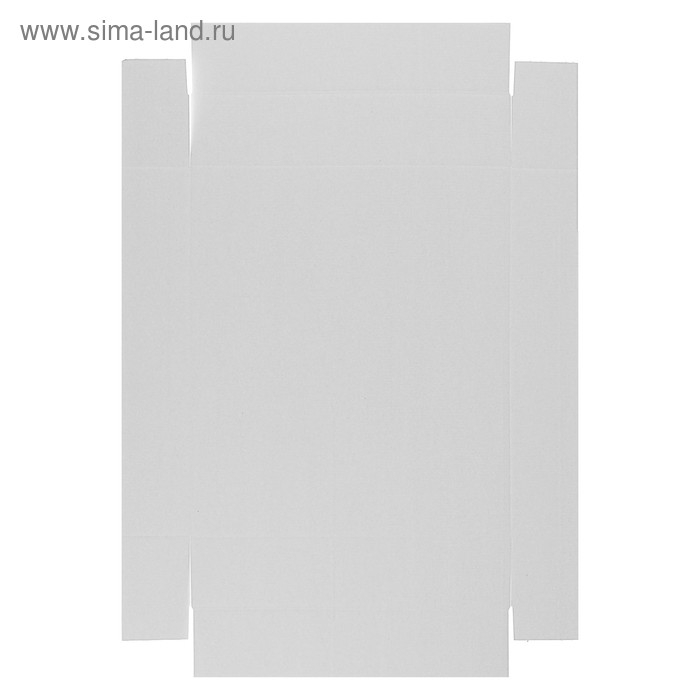 Коробка сборная без печати крышка-дно белая без окна 37 х 32 х 7 см