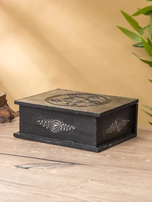 Шкатулка "Цветок жизни" 19х15х7 см, МДФ