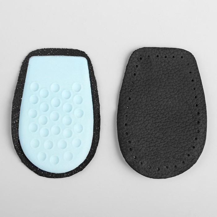 Подпяточники для обуви, кожаные, 9,5 &times; 7 см, пара, цвет чёрный