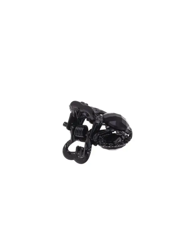 Крабик для волос &laquo;Чёрный ажур&raquo;, подсолнух, 2.5 см, чёрный