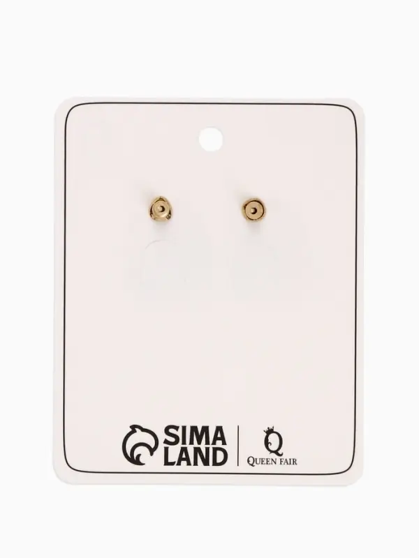 Серьги металл "Ракушки", цвет золото