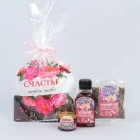 Набор: чай варенье бальзам "8 марта" в пакете