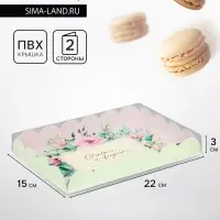 Коробка для печенья, &laquo;Счастья&raquo;, 22&times;15&times;3 см