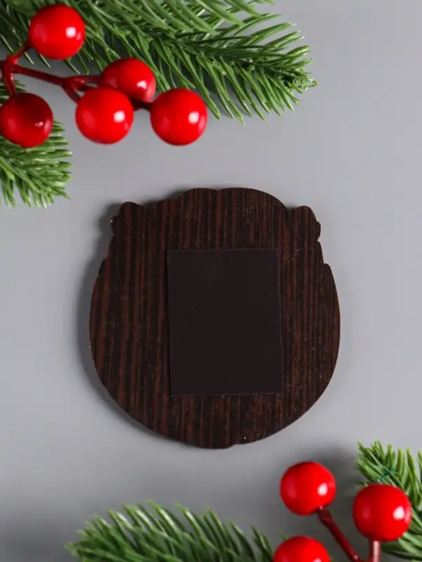 Магнит новогодний подкова "Веселья и радости" 7х7 см