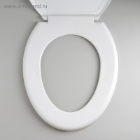 Сиденье для унитаза с крышкой Росспласт &laquo;Декор. Яблоко&raquo;, 44,5&times;37 см, белое