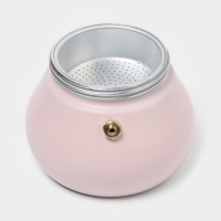 Кофеварка гейзерная "Облако" на 3 чашки, цвет розовый