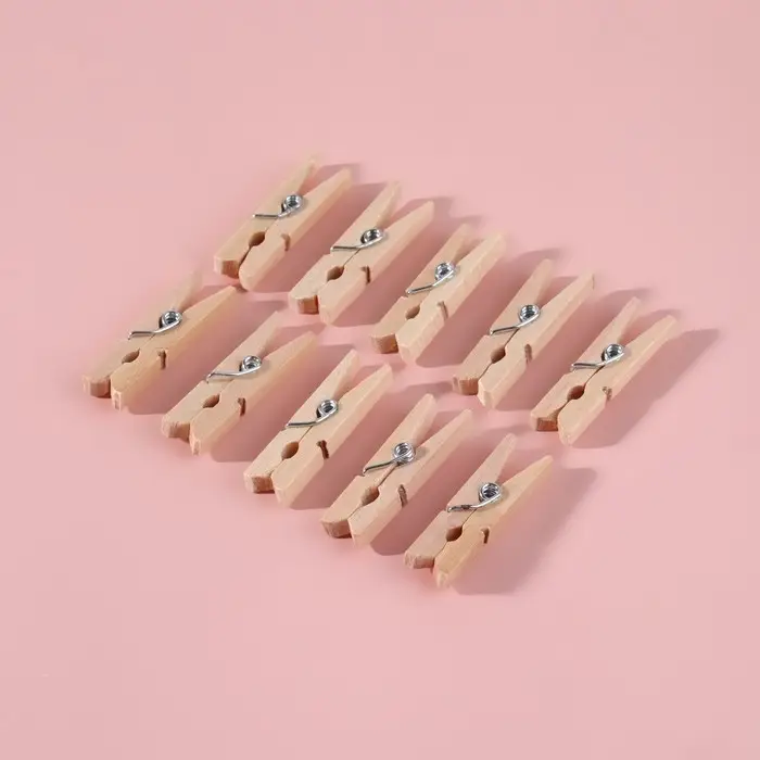 Прищепки для шитья, 3&times;0.5&times;0.3 см, 10 шт., бежевые