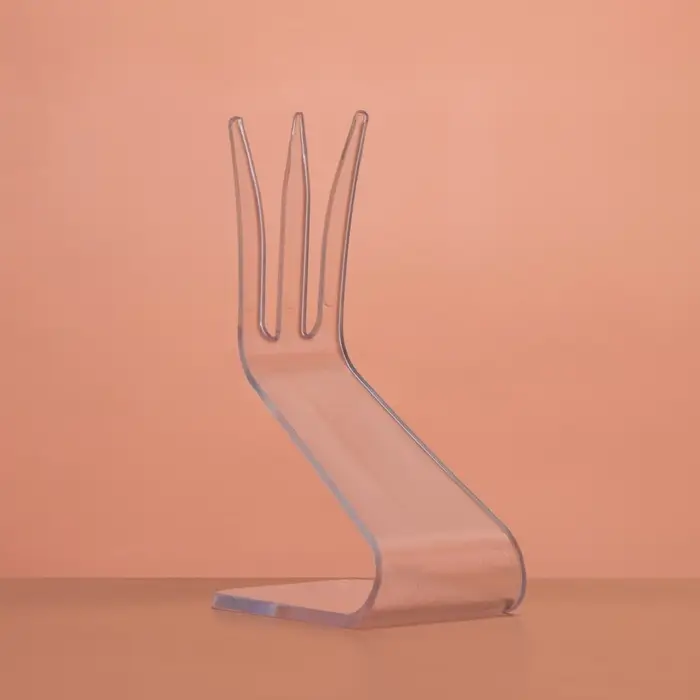 Шпажка пластиковая одноразовая для канапе &laquo;Трезубец&raquo;, прозрачная