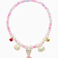 Набор детский &laquo;Выбражулька&raquo; русалочка, 4 пред :клипсы, кольцо, браслет, бусы, бело-розовый   1087536