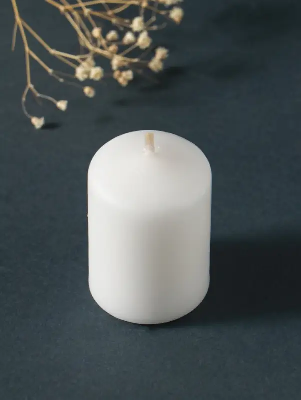 Свеча-цилиндр 4х6 см, 70 гр (набор 4 шт) белый