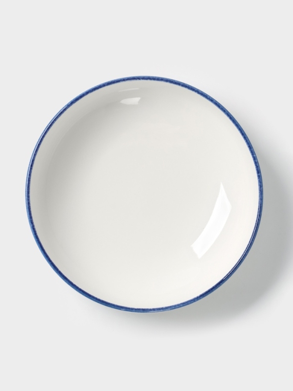 Глубокая тарелка Blue Lagoon Magistro 22.5 см, белая, синий