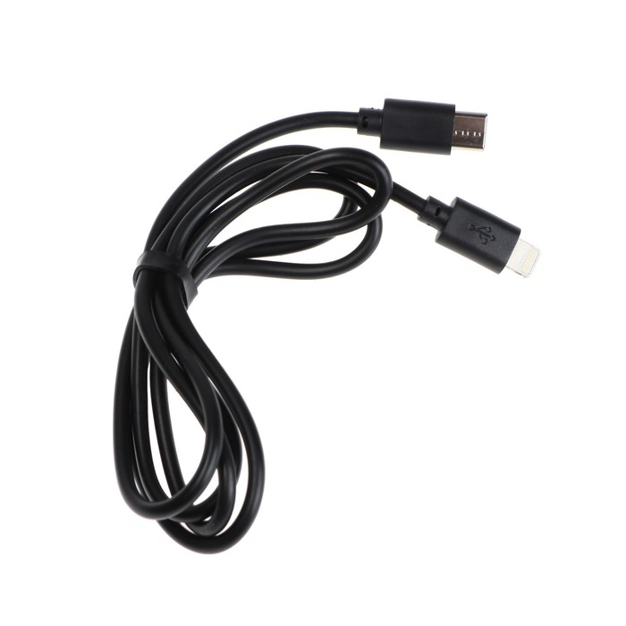 Кабель Luazon, Lightning - Type-C, 2 А, 1 м, для зарядки и синхронизации, черный