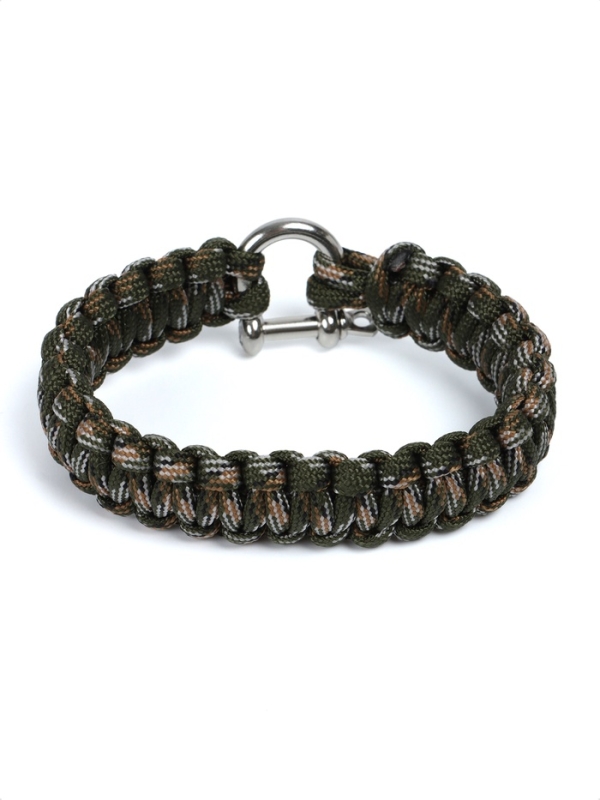 Браслет из паракорда, 25 см, лесной камуфляж