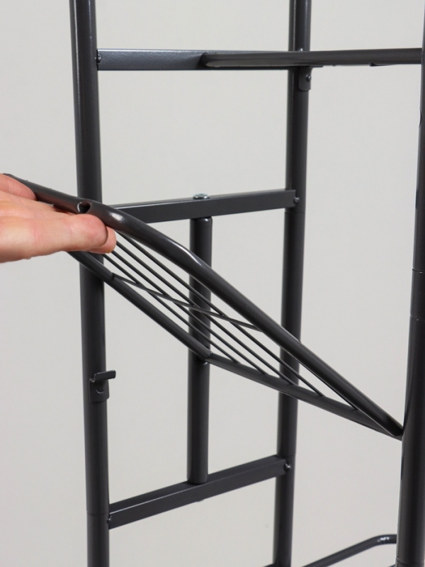 Подставка для цветов Greengo, 5 полок, 44 &times; 22 &times; 95 см, напольная, металл, тёмно-серая