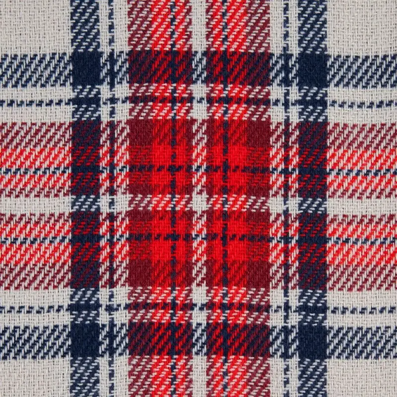 Плед &laquo;Валдай&raquo;, бежевый с красным и синим