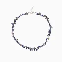 Ожерелье 20 см, цв. синий