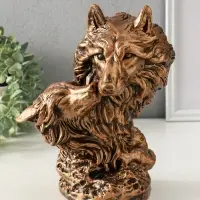 Копилка "Волки (пара)" 14х26 см, бронза